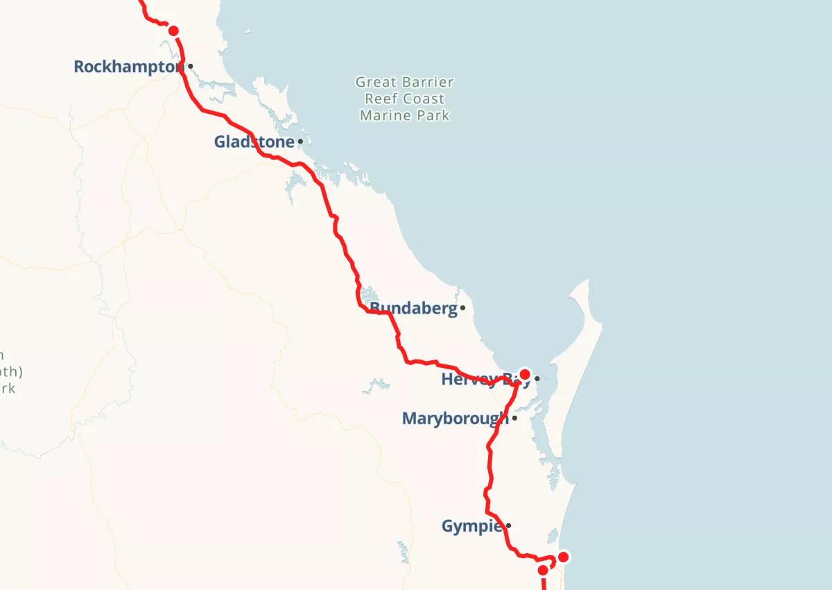 Map of an Australian Road Trip